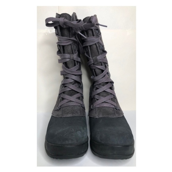 The North Face Zophia Lace Up Tall Boots Sz 8 Insulated Nubuck Waterproof - Picture 5 of 14